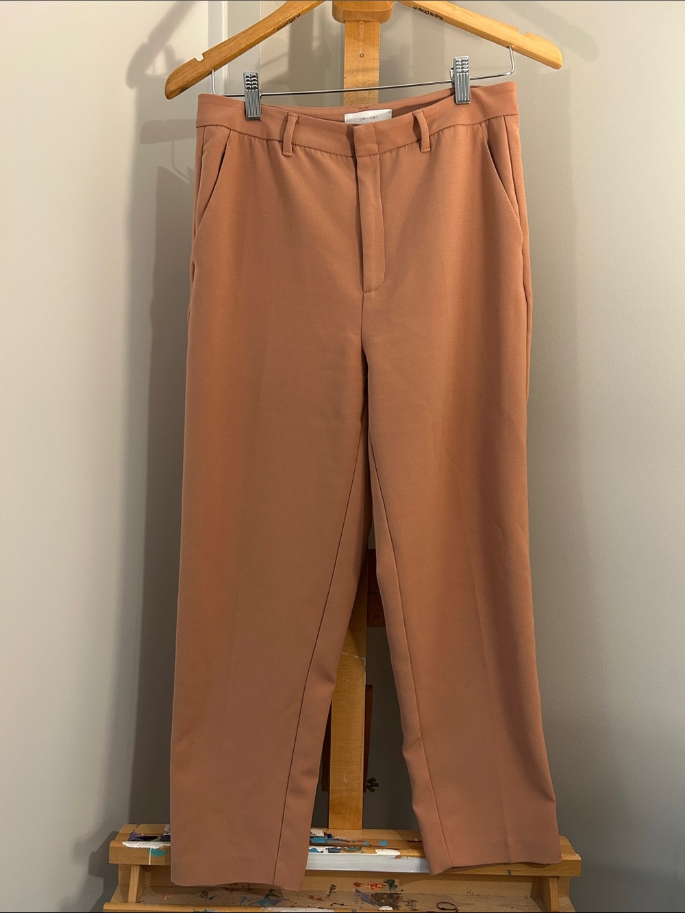 OAK + FORT Women's Straight Trousers in Terracotta